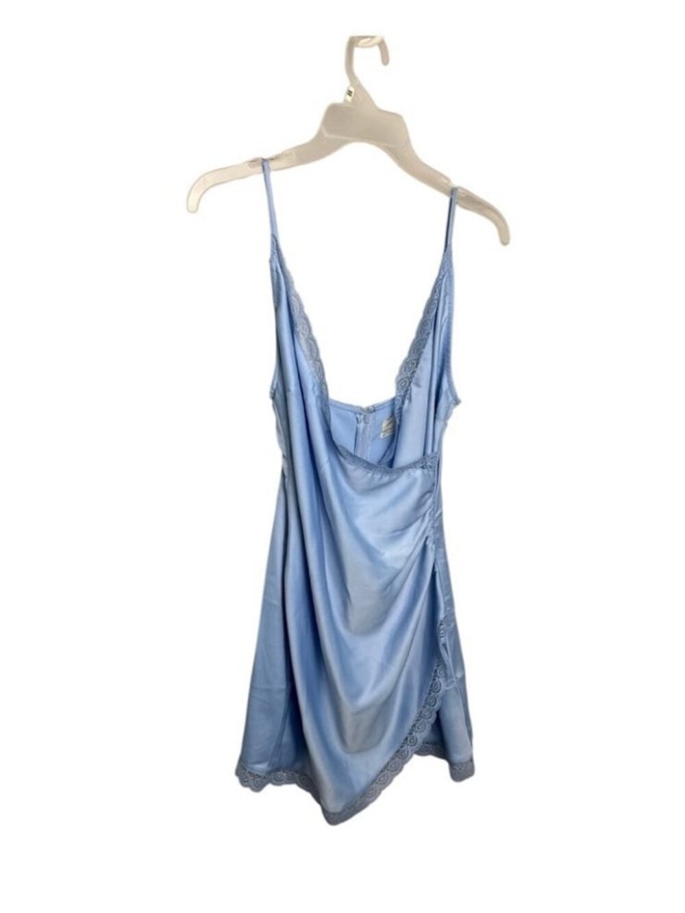 Urban outfitters pastel blue satin retro mini slip dress small coquette twee